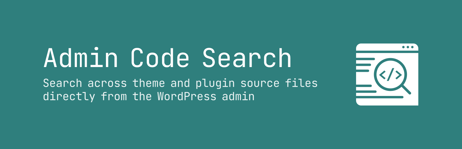 Admin Code Search banner