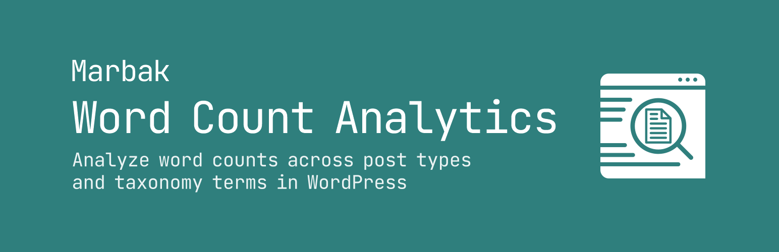 Marbak Word Count Analytics banner