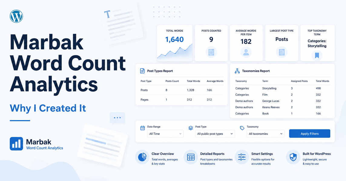 Why I Created Marbak Word Count Analytics for WordPress